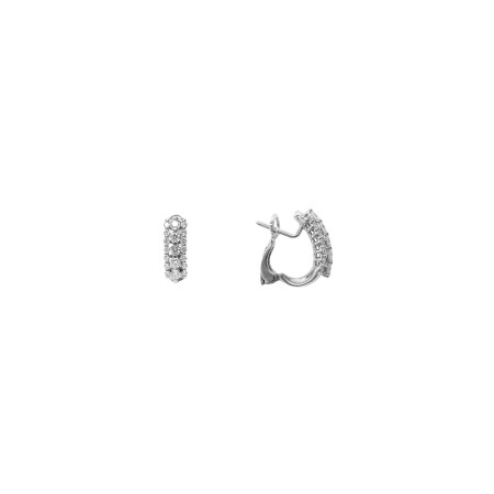 Boucles d'oreilles Isabelle Barrier en or blanc et diamants naturels